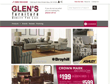 Tablet Screenshot of glensfurniture.com